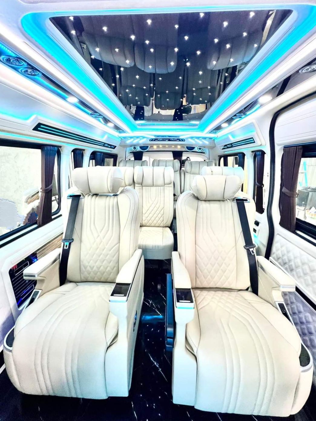 Interior van VIP 8 Seats for rent with driver Kamala, Patong