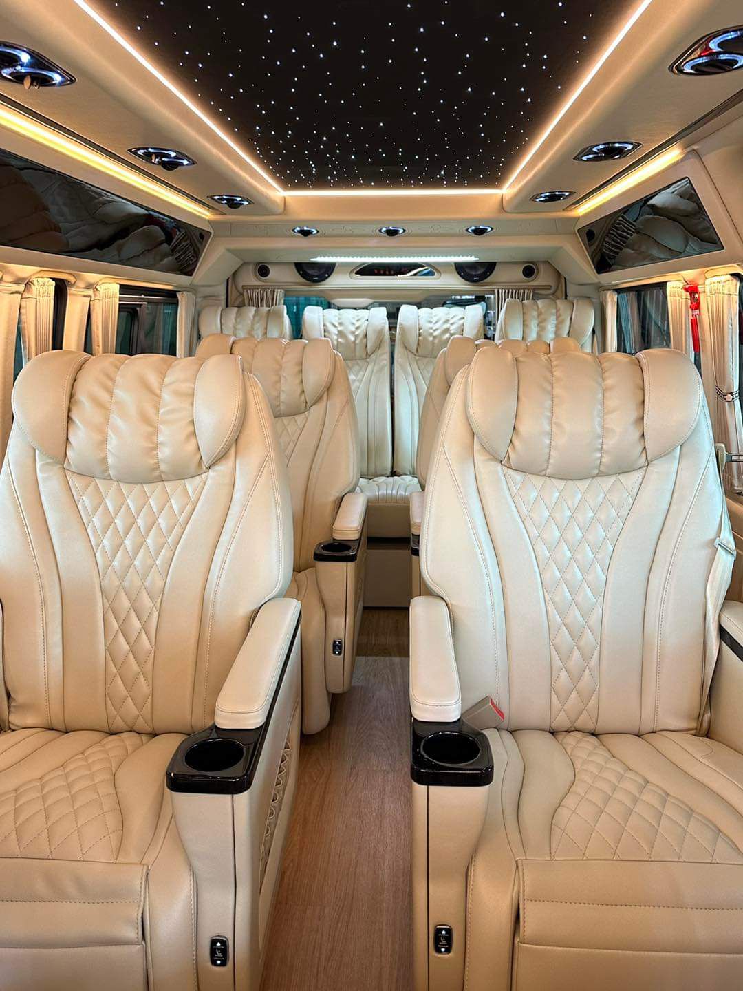 Interior van VIP 8 Seats for rent with driver Kamala, Patong