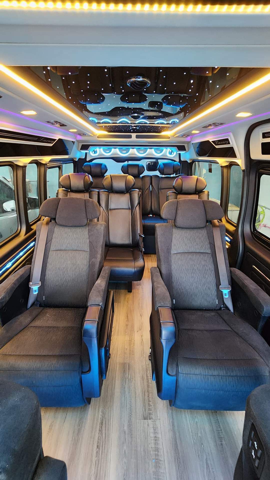 Interior van VIP 8 Seats for rent with driver Kamala, Patong