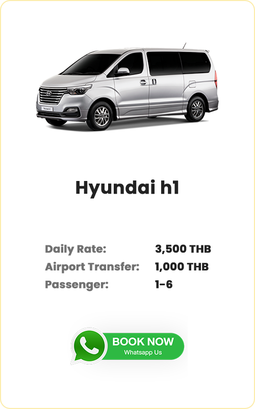 Hyundai H1 6 Seats for rent with driver Phuket