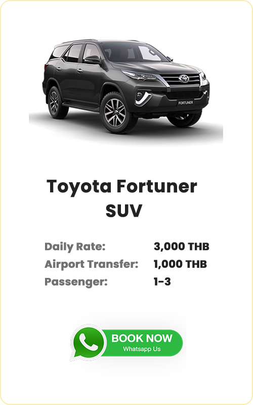 Toyota Fortuner for rent with driver Phuket